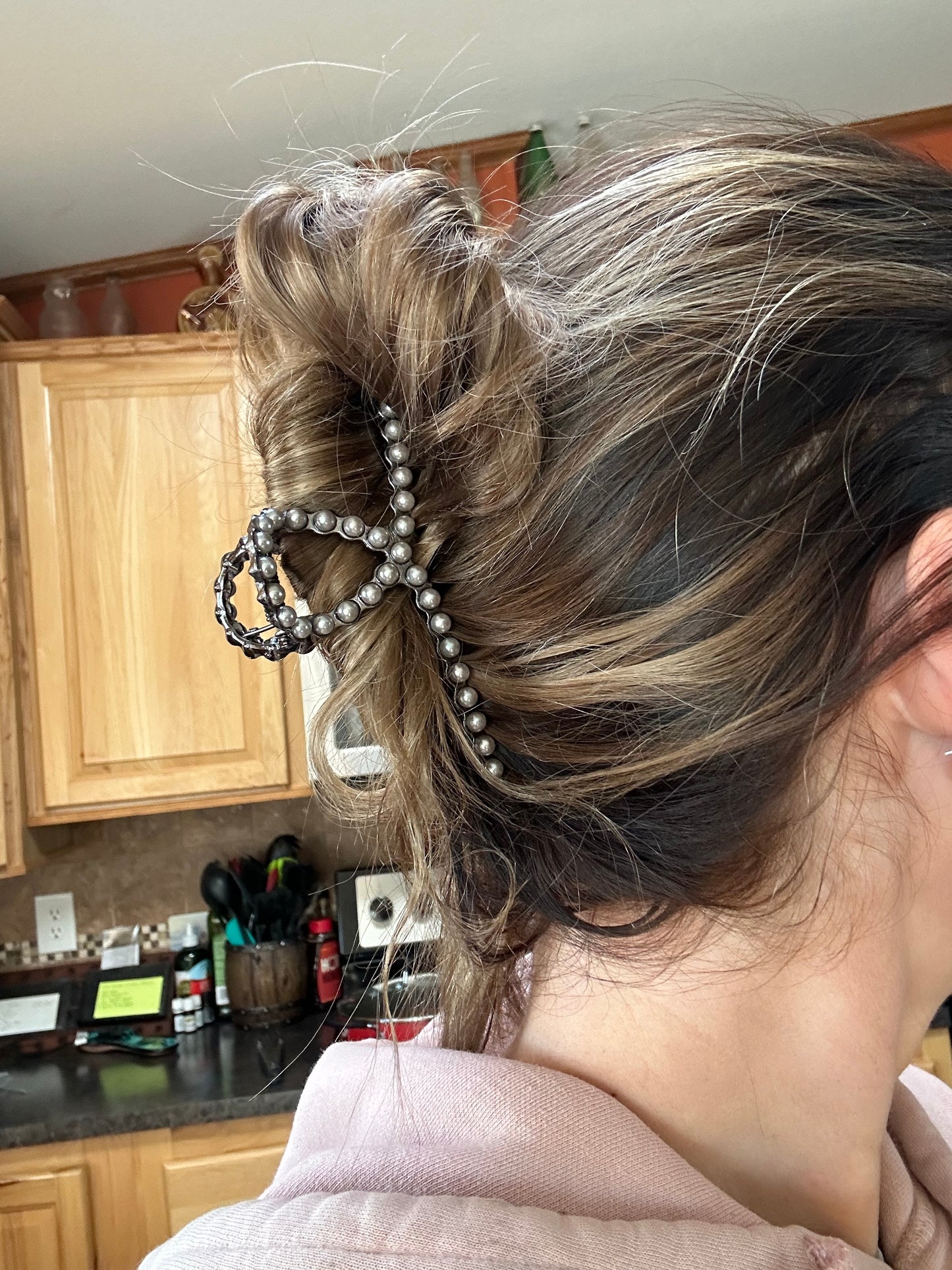 Faux Navajo pearl clip!