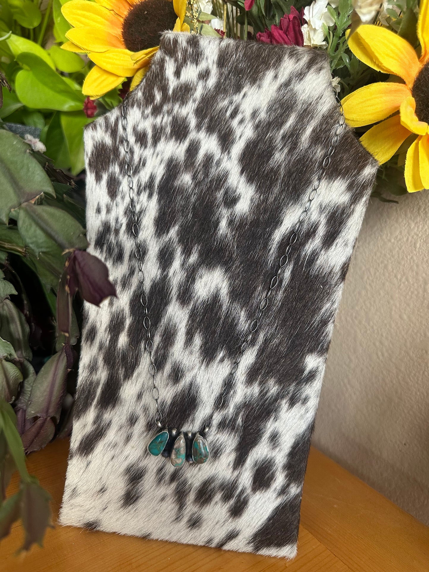 Timothy Yazzie 3 stone necklace