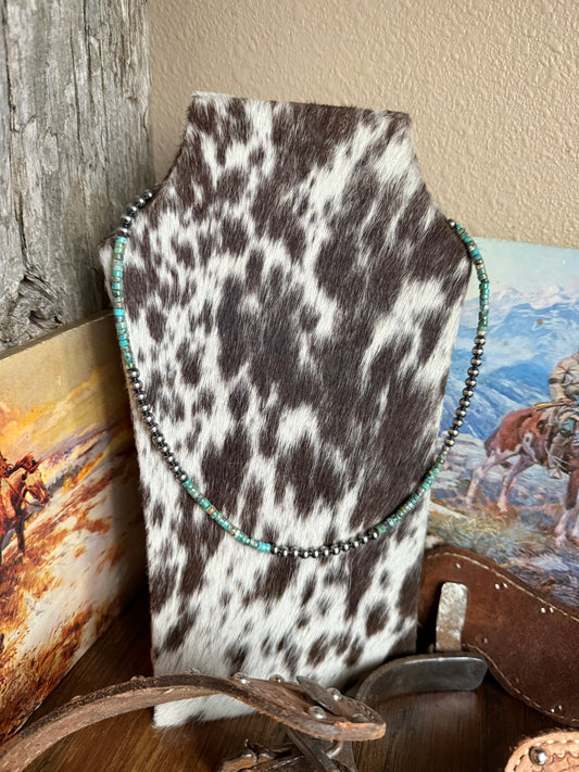18-20in pearls with turquoise