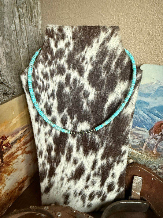 Turquoise with pearls 14-16in