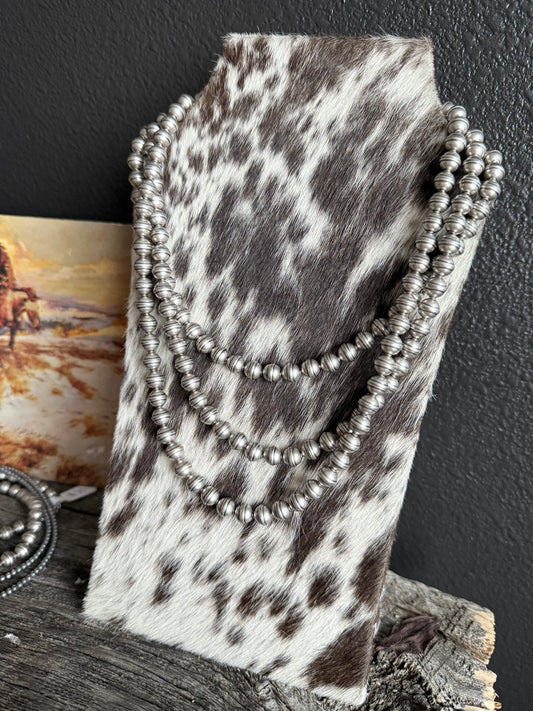 8mm “ nickel” silver oxidized bead pearls