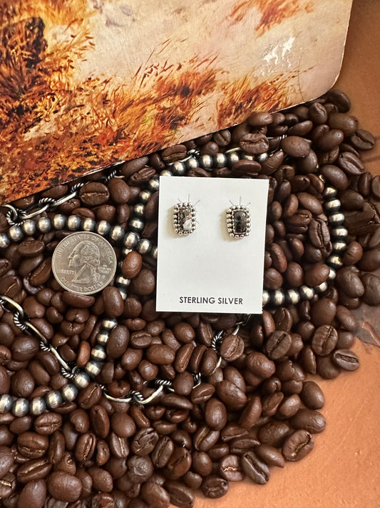 White buffalo turquoise rectangles
