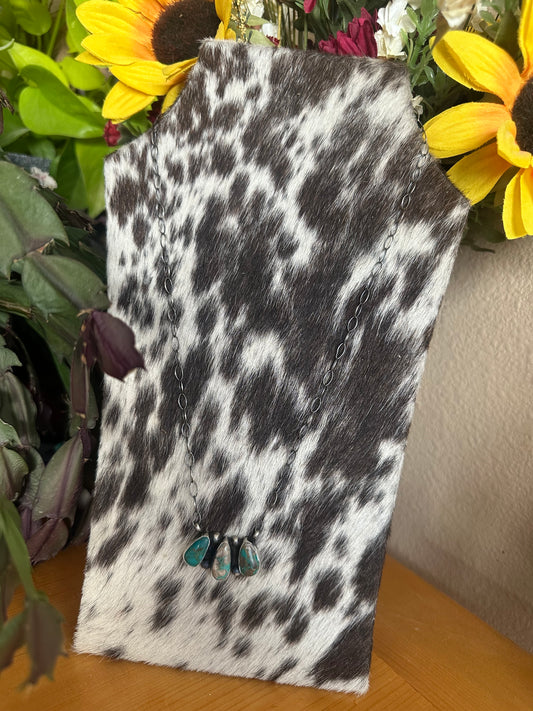 Timothy Yazzie 3 stone necklace