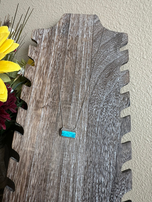 Turquoise bar necklace